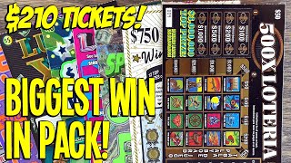 BIGGEST WIN IN PACK 💰 210 TEXAS LOTTERY Scratch Offs [upl. by Joeann]