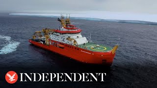 David Attenborough research ship encounters world’s largest iceberg [upl. by Latif997]