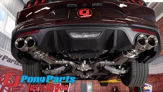 20182023 Mustang GT gets Quality PowerSound MagnaFlow CatBack 3quot Street w4quot Quad Tips Install [upl. by Meesan32]