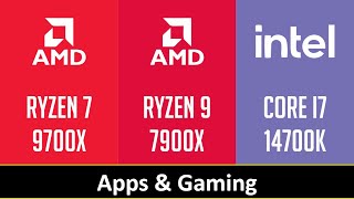 RYZEN 7 9700X vs RYZEN 9 7900X vs CORE I7 14700K [upl. by Ingrim]