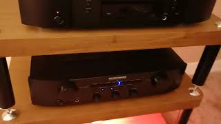 Marantz 6007 amp spotify with Dragonfly dac and new Fyne Audio standmount speakers [upl. by Healy145]