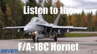 Listen to the Hornet sing  FA18C Engine Sounds at Arrival Startup Departure  Baana 20 4K UHD [upl. by Akisej]