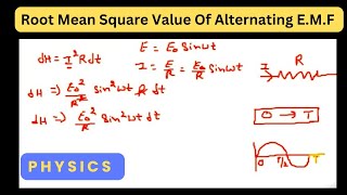 Root Mean Square Value Of Alternating EMF  Physics [upl. by Reitman97]