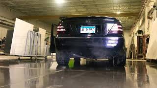 Mercedes C350 Straight Pipe Quad Exhaust W203 [upl. by Symons791]