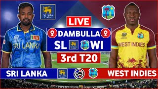 Sri Lanka vs West Indies 3rd T20 Live Scores  SL vs WI 3rd T20 Live Scores amp Commentary [upl. by Nithsa316]