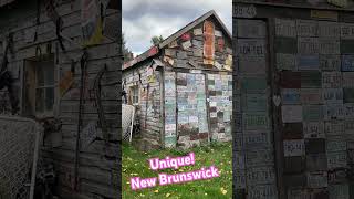 Folksy shed in New Brunswick  Shediac barn shed shediac newbrunswick art folkart cars cool [upl. by Tegdirb471]