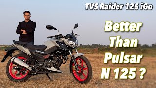 2024 TVS Raider 125 iGo Review  Better Than Hero Xtreme 125r [upl. by Yrdnal606]