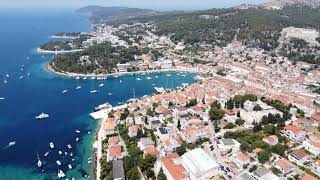 Hvar Croatia Port of Hvar Spanish Fortress Tvrđava Fortica  popular destination for tourists [upl. by Alyakim]