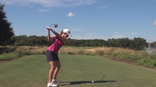 PAULA CREAMER  DRIVER BALL FLIGHT DTL GOLF SWING  LATE 2013 REGULAR amp SLOW MOTION  1080p HD [upl. by Josey]