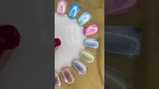 Cat Eye Colour Options 💅🏻 nailart shortsvideo nailsalon [upl. by Bethezel]