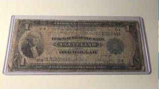 1918 National Currency 1 Cleveland Ohio Note [upl. by Ecyned987]