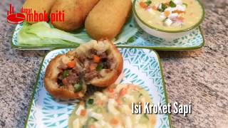 Resep komplit Kroket Kentang Lembut Anti Pecah Isian dan Saus Mustard [upl. by Maloney801]