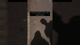 Lyrics prank on my boyfriend ❤️ prank love funny couplegoals shorts Akshus0017 [upl. by Marieann961]