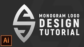 Monogram Logo Design Tutorial  Illustrator CC 2017 [upl. by Ailene]