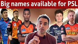 Cricketers who went unsold in IPL now available for PSL [upl. by Shere524]