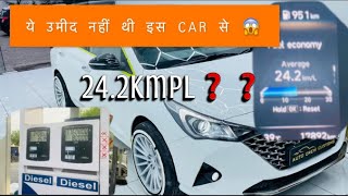 REAL LIFE MILEAGE TEST😳क्या बात है😍 VERNA DIESEL AUTOMATIC [upl. by Ahseinet]