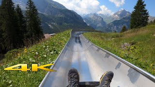 Mountain Coaster Oeschinensee Kandersteg Switzerland 4K 🇨🇭 [upl. by Nabla426]