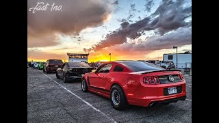 Whipple 2013 Boss 302 Mustang Goes Racing  1st passes EVER [upl. by Ahsilaf774]