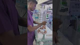 New born baby Physiotherapy with Nebulization [upl. by Aranat]