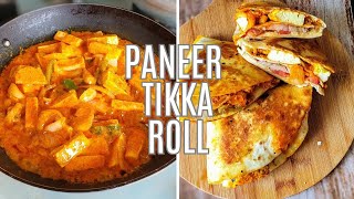 पनीर टिक्का रोल आसान तरीके से घर पर बनाये  Paneer Tikka Roll  Paneer Roll Recipe  Street Style [upl. by Etan389]