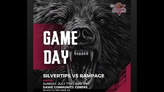 JRB1 Silvertips vs Rampage League game July 7 Dawe center Red Deer [upl. by Anilave566]