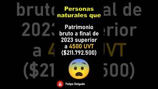 Que PERSONAS NATURALES deben DECLARAR RENTA en 2024 🇨🇴 shorts [upl. by Adnal]