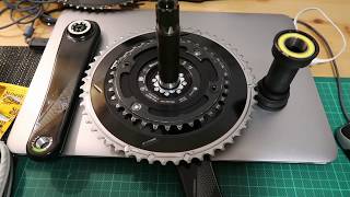 QUARQ DFour Dzero Power meter installation on Giant TCR amp GXP BB Analysis [upl. by Godding]