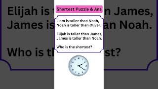 Who’s the Shortest A Fun Logic Puzzle Challenge [upl. by Melody271]