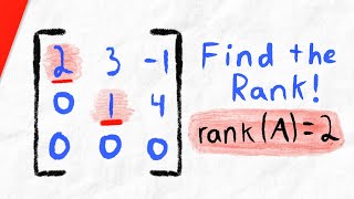 How to Find the Rank of a Matrix with echelon form  Linear Algebra [upl. by Francis7]