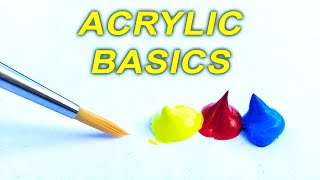 Acrylic Painting TIPS for Beginners  How to GET STARTED [upl. by Halullat]