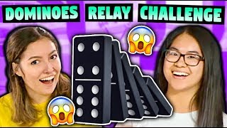 DOMINOES RELAY CHALLENGE ft Hevesh5 [upl. by Xavier459]