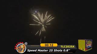 Dragon Fajerwerki Wyrzutnia Bateria Speed Master 25 Shots 08 Fireworks Cake TLC2025A [upl. by Ahseikram633]