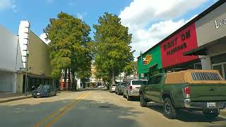 Lafayette Louisiana Historic Downtown Driving on a Saturday afternoon 4K [upl. by Ydnahs554]