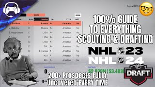 100 GUIDE TO EVERYTHING SCOUTING amp DRAFTING IN NHL 2324 FRANCHISE MODE [upl. by Fleur]