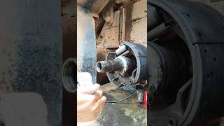 How to change new brake 👨‍🔧 and grease part 2🛻 shorts ytshorts [upl. by Crescentia]