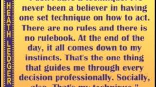 HEATH LEDGER IN HIS OWN WORDS [upl. by Capps]