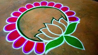 Newyear rangoli designsnewyear 2024 muggulunewyear special beautiful rangolidesigns colourkolam [upl. by Ahtaga235]