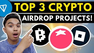 TOP 3 BEST CRYPTO AIRDROP PROJECTS 2024 TELEGRAM GAMES WITH GOOD POTENTIAL AIRDROP FOR PLAYERS [upl. by Adnert]