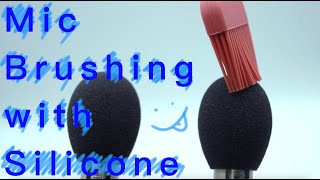 ASMR Mic brushing silicone [upl. by Notyrb]