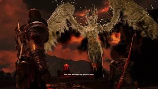 God of War PS4  Valkyrie Gondul Boss Fight Muspelheim [upl. by Sivram719]