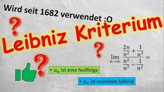 Leibniz Kriterium  Reihe konvergent Beispiel [upl. by Davenport404]