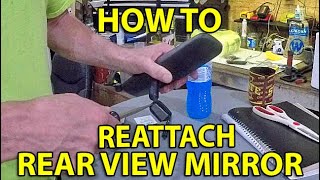 HOW To REATTACH Your Rear View MIRROR 1994 Ford F150 [upl. by Richer]