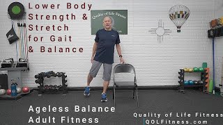 Ageless Balance Senior Exercise 45Minute Movement amp Strength for Better Gait amp Balance [upl. by Ayisan]