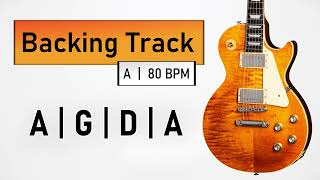 Southern Rock BACKING TRACK in A  80 BPM  A G D A  Guitar Backing Track [upl. by Octavian]