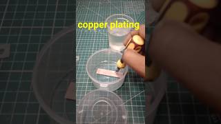 copper plating at home electroplating science scienceproject chamical [upl. by Atnoved]