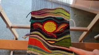 Tapestry style weaving on Rigid heddle loom part 4  my finished work and weaving shapes [upl. by Byrle364]