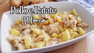 POLLO E PATATE AL FORNO un piatto unico gustoso e leggero😋 [upl. by Dolphin]