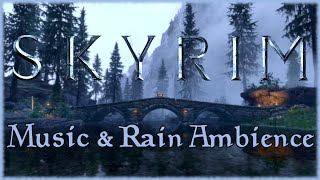 Skyrim  Relaxing Music amp Ambience with Rain 4k [upl. by Ellocin]