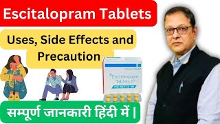 Escitalopram Tablets IP 10 Mg in Hindi  Uses Side Effects and All Details [upl. by Jueta]