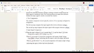 windows comparator circuit using opamp comparator [upl. by Waterman318]